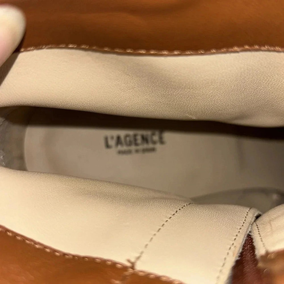 L'Agence EUC Women Jeannie II Pointed Toe Brown Leather boots size EU 42 - Picture 8 of 9